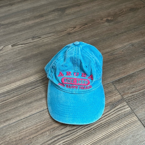 Blue Aruba Cap with Pink Embroidery - Picture 8 of 8
